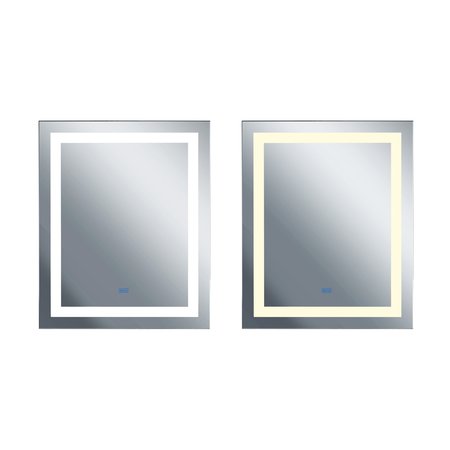 CWI LIGHTING Rectangle Matte White Led 32 In. Mirror From Our Abril Collection 1232W32-40-A